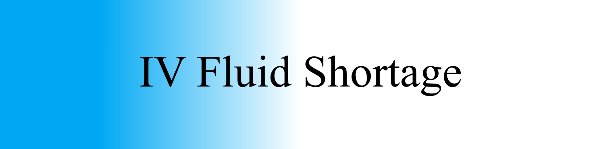 IV Fluid Banner